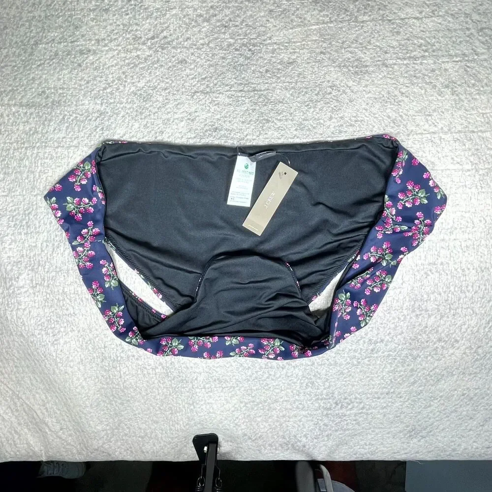 J.Crew‎ Hipster Bikini Bottom In Twilight Berry For Women Size 3X NEW BE726 NAV